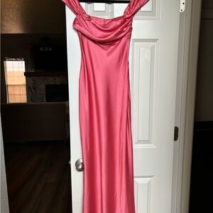 Beginning Boutique Pink Satin Dress size 0